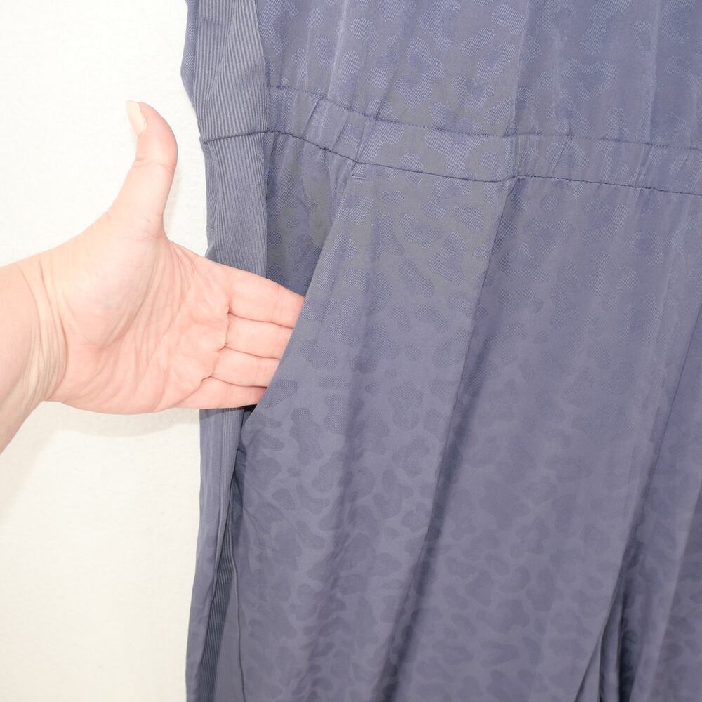 NEW Athleta Brooklyn Textured Jumpsuit Women's Plus Size 26 Gray Violet Purple - Picture 5 of 13